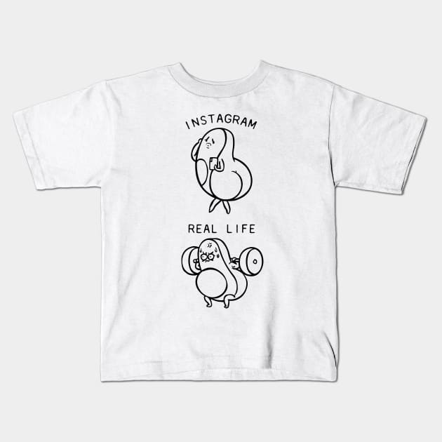 Avocado of Insta Kids T-Shirt by huebucket